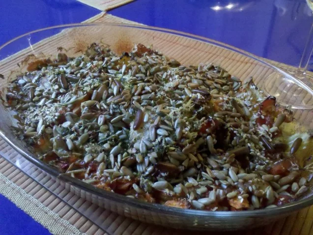 Rezept: Fleisch: Mariniertes Nackenkotelett im mediteranem Gemüsebett Fleisch: Mariniertes Nackenkotelett im mediteranem Gemüsebett - Rezept