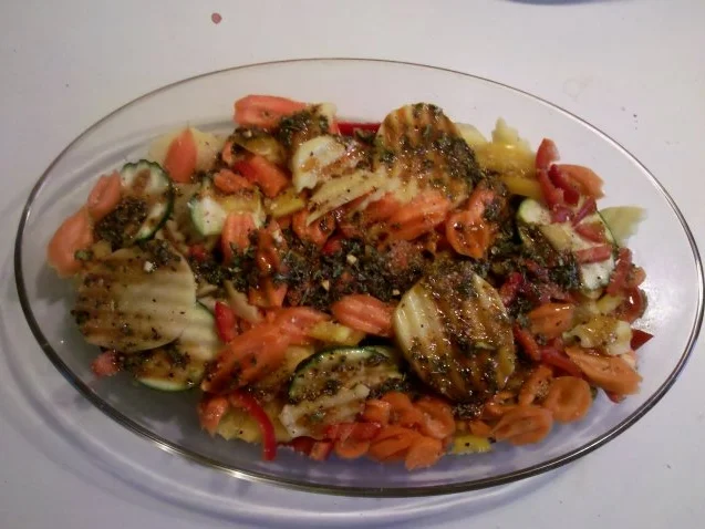 Rezept: Fleisch: Mariniertes Nackenkotelett im mediteranem Gemüsebett Bild Nr. 8 Fleisch: Mariniertes Nackenkotelett im mediteranem Gemüsebett - Rezept - Bild Nr. 8