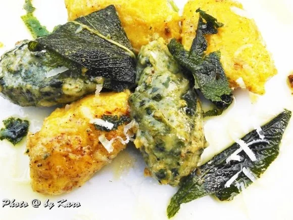 Nocken .. Parmesan Möhren - Emmentaler Spinat mit Salbeibutter - Rezept - Bild Nr. 6