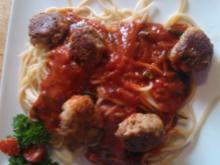 Tonno palle di Spaghetti pomodore - Rezept