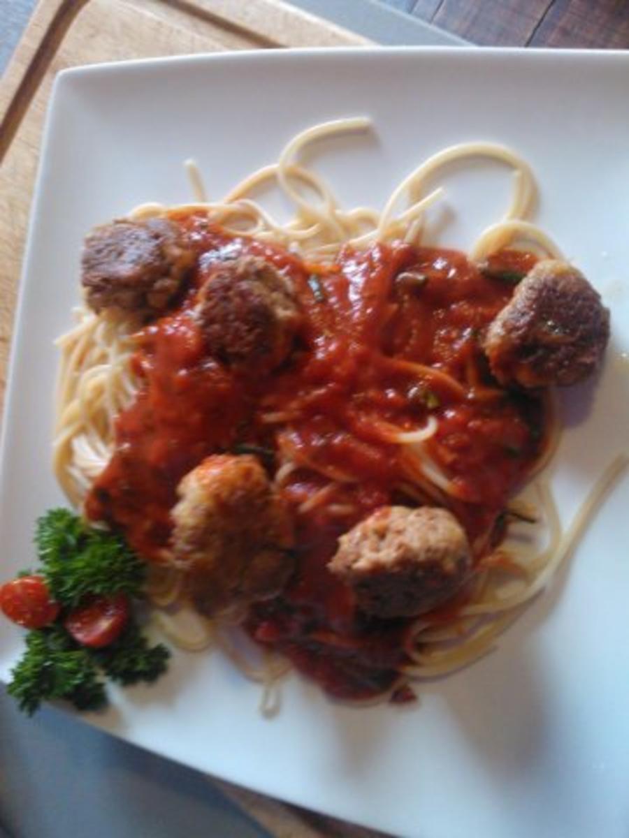 Bilder für Tonno palle di Spaghetti pomodore - Rezept