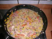 bunte Gemüsepfanne mit Nudeln - Rezept