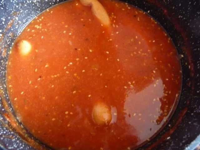 Pasta : Spaghetti mit Tomatensoße und ´nem Würstchen - Rezept - Bild Nr. 10