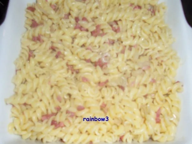 Kochen: Schinken-Nudeln in Sahne-Sauce, überbacken - Rezept - Bild Nr. 2