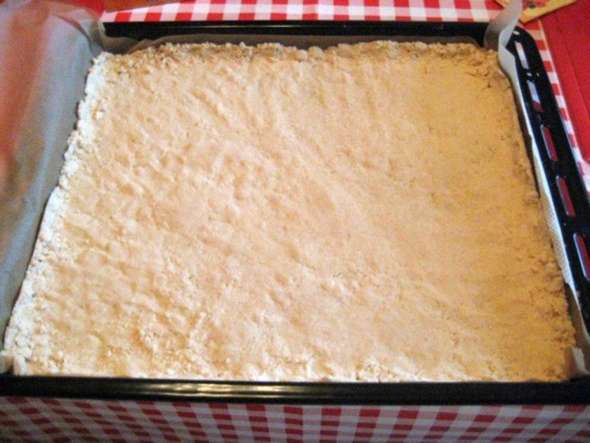 Rhabarber Streusel Kuchen mit Quarkfüllung - einfach - von manschie