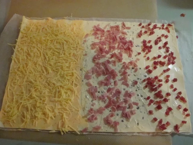 Rezept: Blätterteig mit dreierlei Füllung Bild Nr. 3 Blätterteig mit dreierlei Füllung - Rezept - Bild Nr. 3