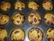 Matcha-Teepulver Muffins mit Himbeerren - Rezept
