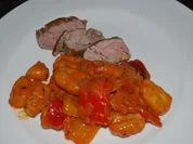 Paprika-Gnocchi-Pfanne zu Schweinefilet - Rezept