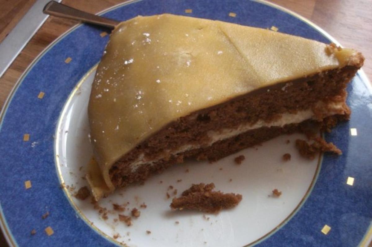 Marzipan-Nuss-Nougat-Torte mit Buttercreme - Rezept