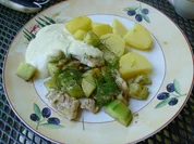 Rotbarsch mit geschmorter Gurke - Rezept