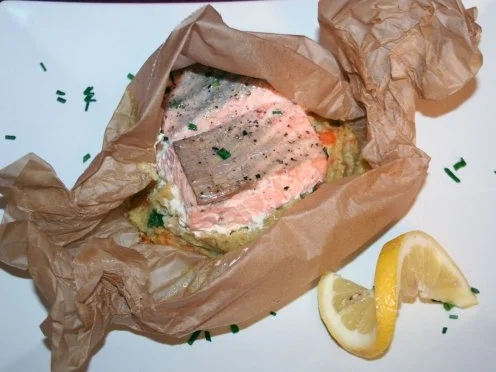 Rezept: Lachs auf Couscous-Bonbon Lachs auf Couscous-Bonbon - Rezept