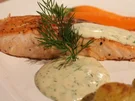Rezept: Lachs mit Honigsenfsauce und Kartoffeln Lachs mit Honigsenfsauce und Kartoffeln - Rezept
