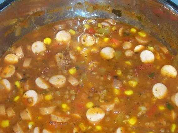 Rezept: Bunter Paprika-Linsen-Topf mit Bockwurst Bild Nr. 5 Bunter Paprika-Linsen-Topf mit Bockwurst - Rezept - Bild Nr. 5