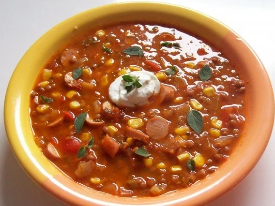 Rezept: Bunter Paprika-Linsen-Topf mit Bockwurst Bild Nr. 7 Bunter Paprika-Linsen-Topf mit Bockwurst - Rezept - Bild Nr. 7