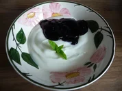 Dessert : Joghurt mit selbstgemachtem Holundergelee - Rezept