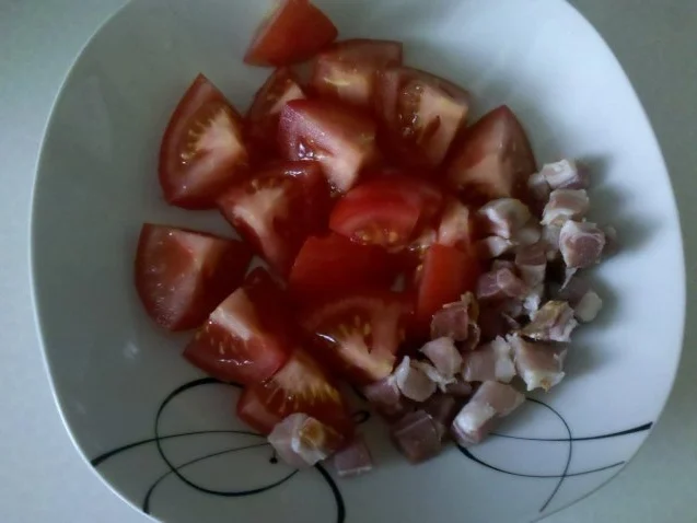 Gemüse: Grüne Bohnen - Tomatenauflauf mit Speck und Käse - Rezept - Bild Nr. 4