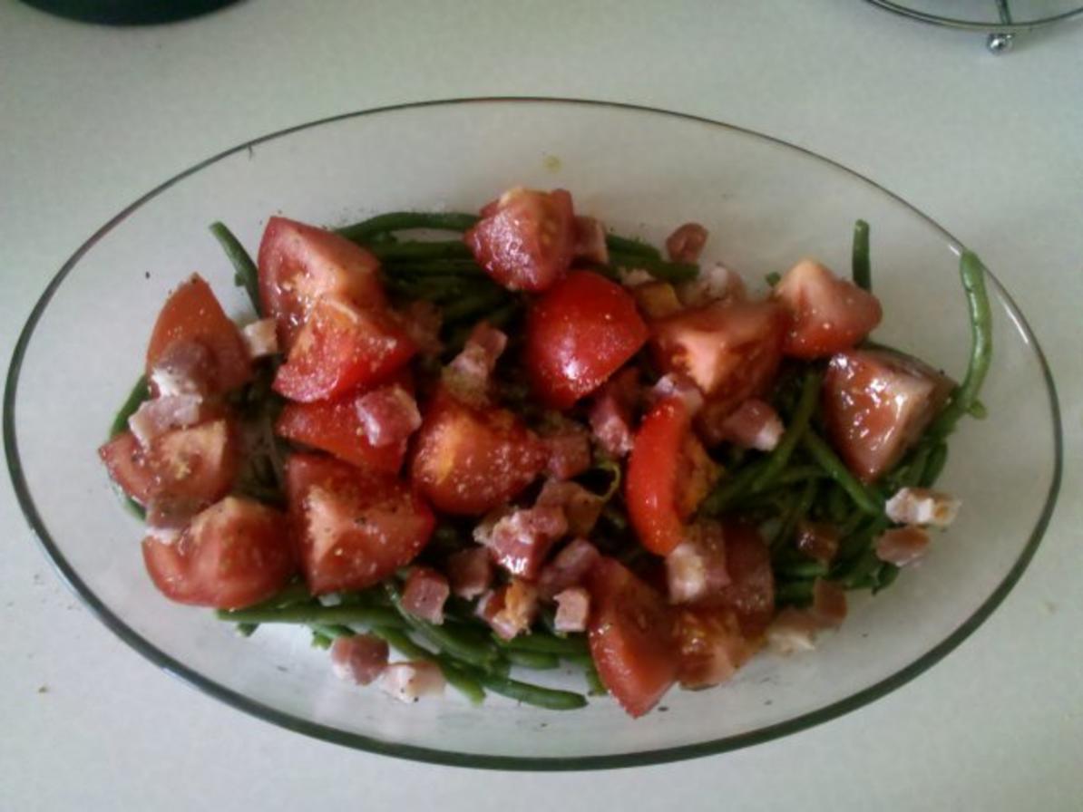 Gemüse: Grüne Bohnen Tomatenauflauf mit Speck und Käse - einfach - von ...