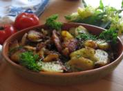 Bratkartoffeln mit viel Zwiebel - Rezept