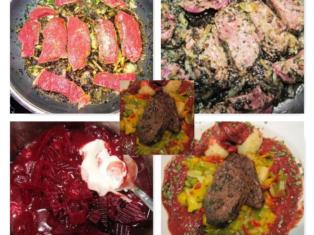 Reh Filetspitzen in Roter Bete Kirsch Sahnesosse - Rezept - Bild Nr. 23