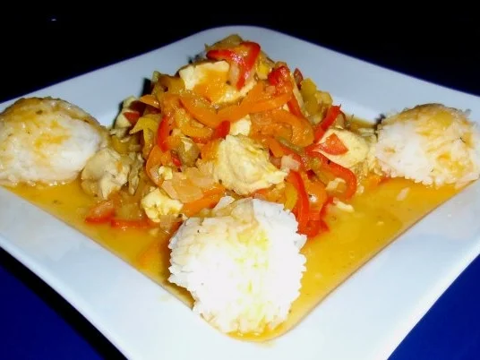 Rezept: Scharfes Hähnchen mit Basmatireis Scharfes Hähnchen mit Basmatireis - Rezept