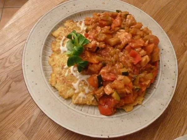 Rezept: Spanische Tortilla mit Hähnchenbrust und Gemüse Bild Nr. 7 Spanische Tortilla mit Hähnchenbrust und Gemüse - Rezept - Bild Nr. 7
