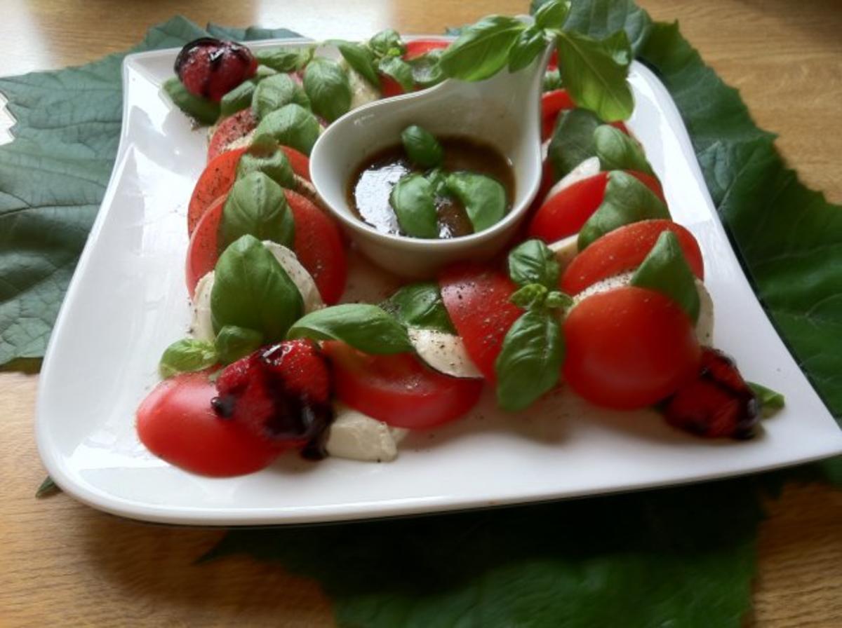 Caprese „eingedeutscht;-))“ mit Aceto balsamico Vinaigrette - Rezept - Bild Nr. 2