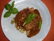 NT-Lammhaxen auf Fenchelgemüse - Rezept