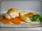 ※ Blumenkohl mit Möhren, Kartoffeln und Spiegeleier ※ - Rezept