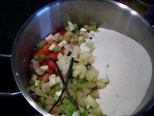 Konfitüre & Co: Erdbeer - Rhabarber mit Gin - Rezept - Bild Nr. 3