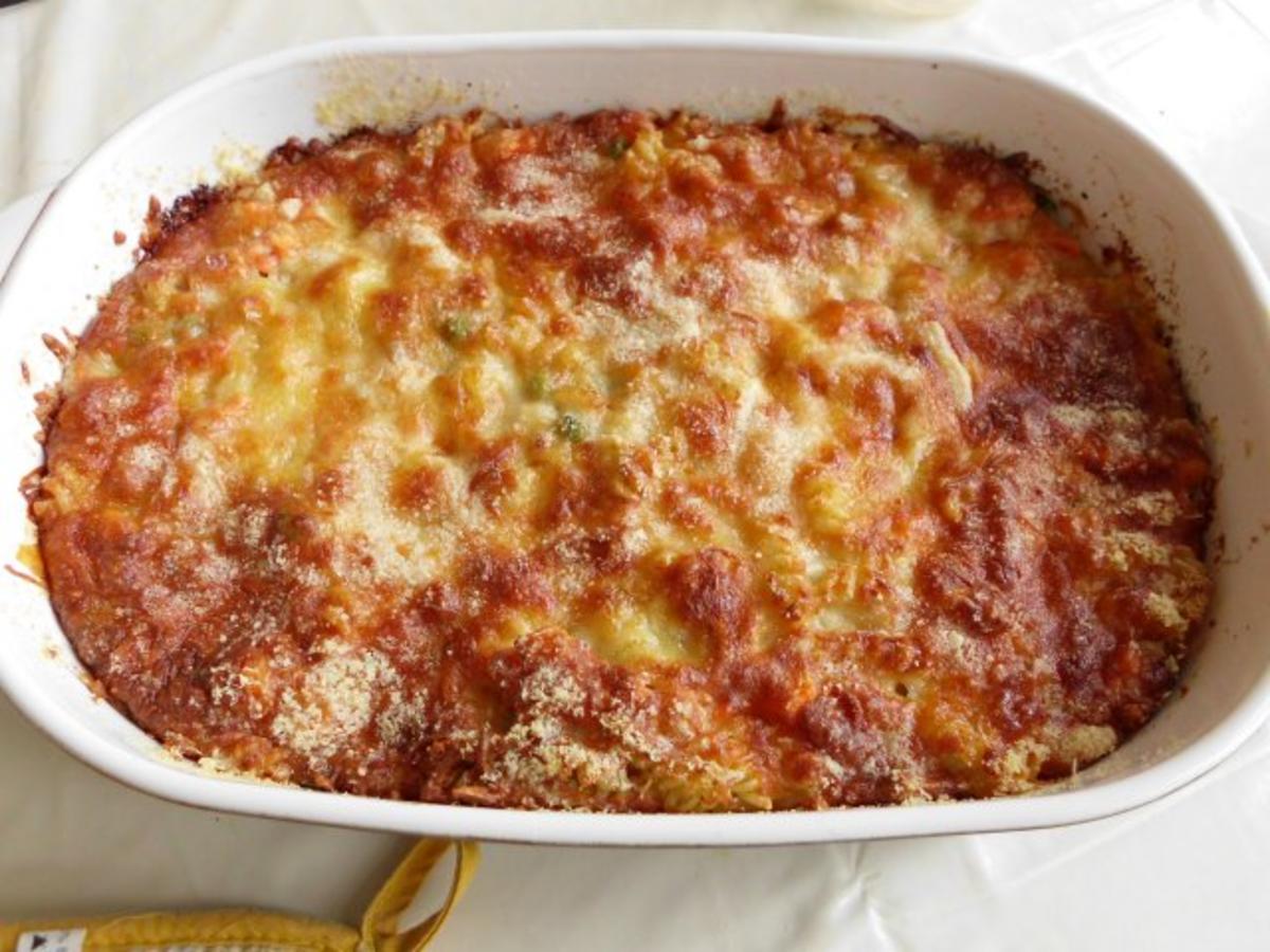 Nudelauflauf mit Gemüse - einfach - 120 kcal/100g