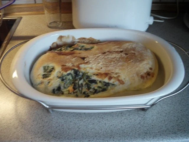 Rezept: Blätterteigrolle gefüllt mit Spinat, Ricotta und Lachs / Rotolo di ricotta e spinaci Blätterteigrolle gefüllt mit Spinat, Ricotta und Lachs / Rotolo di ricotta e spinaci - Rezept