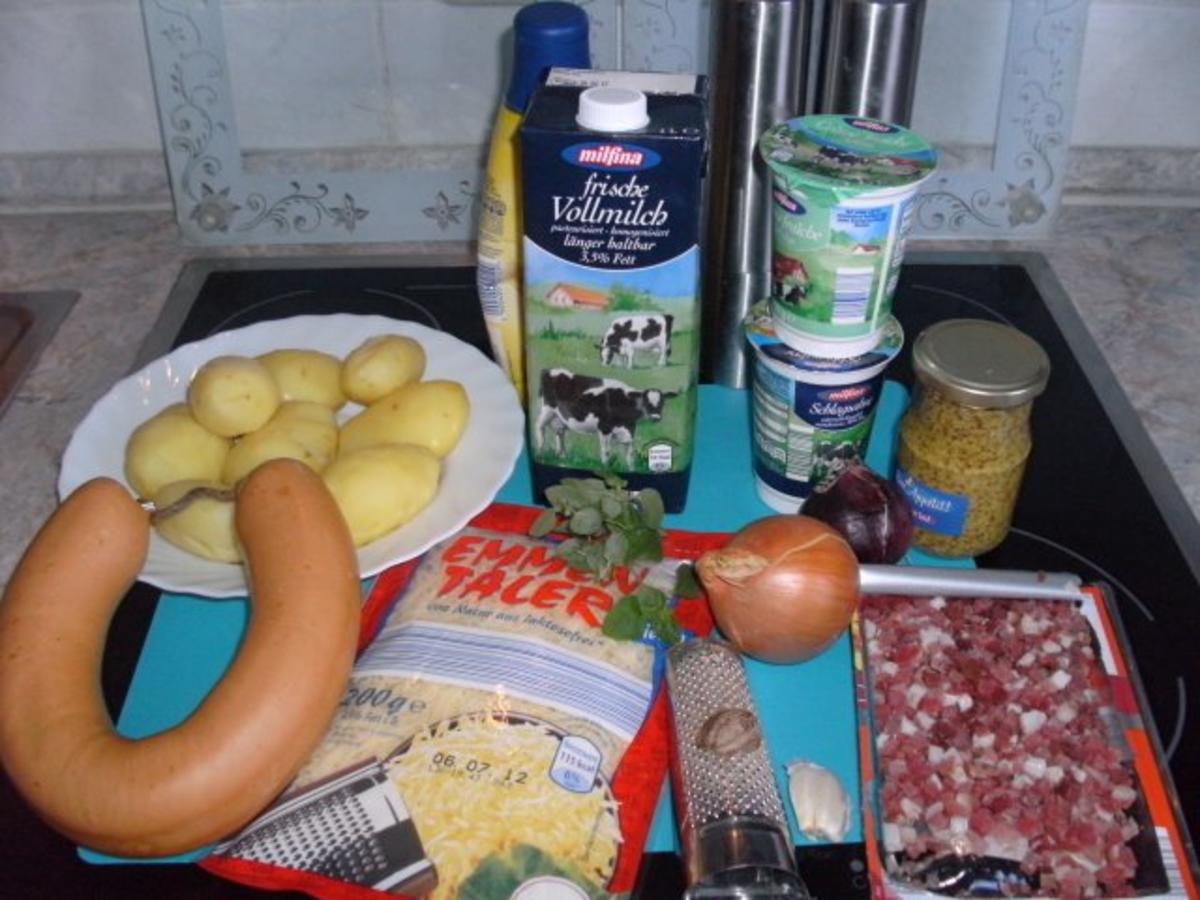 Sahniges Kartoffel-Wurst-Gratin - Rezept - Bild Nr. 2