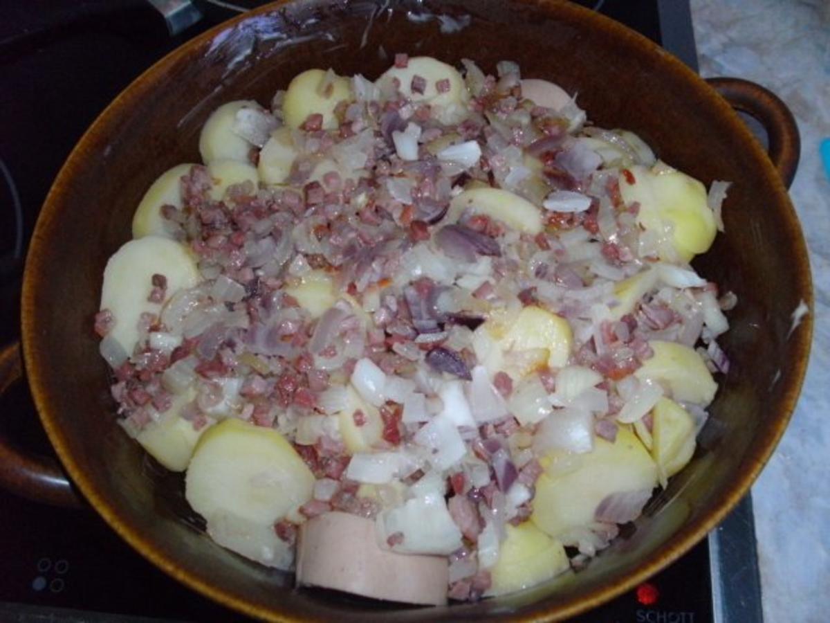 Sahniges Kartoffel-Wurst-Gratin - Rezept - Bild Nr. 7