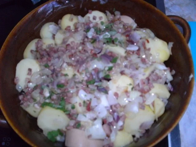 Rezept: Sahniges Kartoffel-Wurst-Gratin Bild Nr. 8 Sahniges Kartoffel-Wurst-Gratin - Rezept - Bild Nr. 8