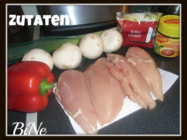 Rezept: BiNe` S HÆHNCHENFILET & LINSENGEMUESE Bild Nr. 2 BiNe` S HÆHNCHENFILET & LINSENGEMUESE - Rezept - Bild Nr. 2