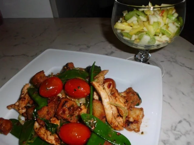 Hähnchenbrustfilet mit Knoblauch- Focaccia und Zuckerschoten - Rezept - Bild Nr. 12