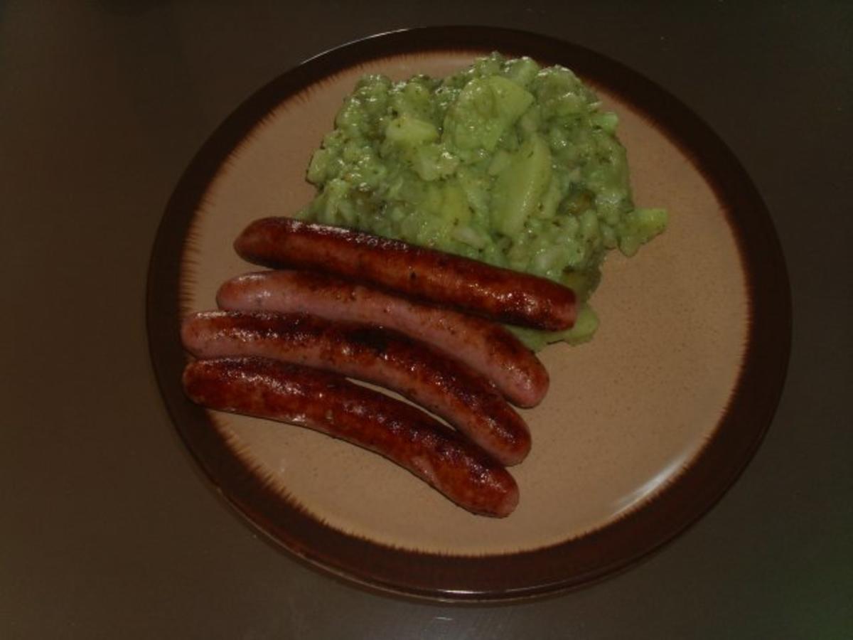 Grüner Kartoffelsalat mit Bratwurst Rezept kochbar de