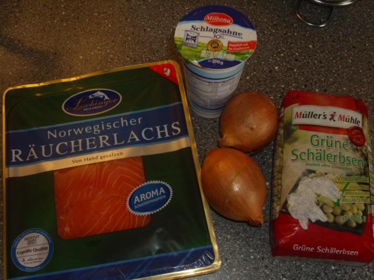 Erbsensuppe mit Räucherlachs - Rezept - Bild Nr. 2