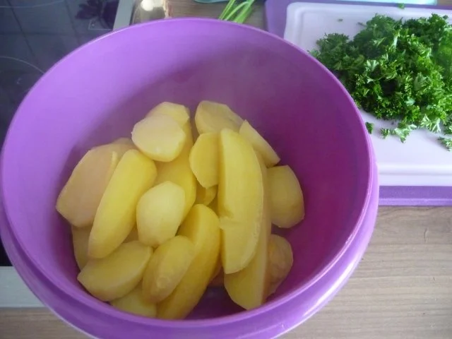 Resteverwertung : Schweinebraten mit Kartoffel-Petersilien-Stampf - Rezept - Bild Nr. 2