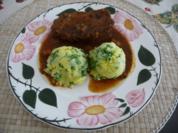 Resteverwertung : Schweinebraten mit Kartoffel-Petersilien-Stampf - Rezept