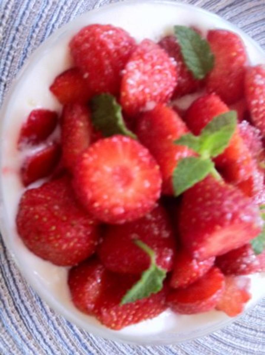 Erdbeeren mit Erdbeerminze-Vanille- Soße - Rezept - Bild Nr. 4