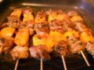 Lamm-Kebabs mit Aprikosen - Rezept