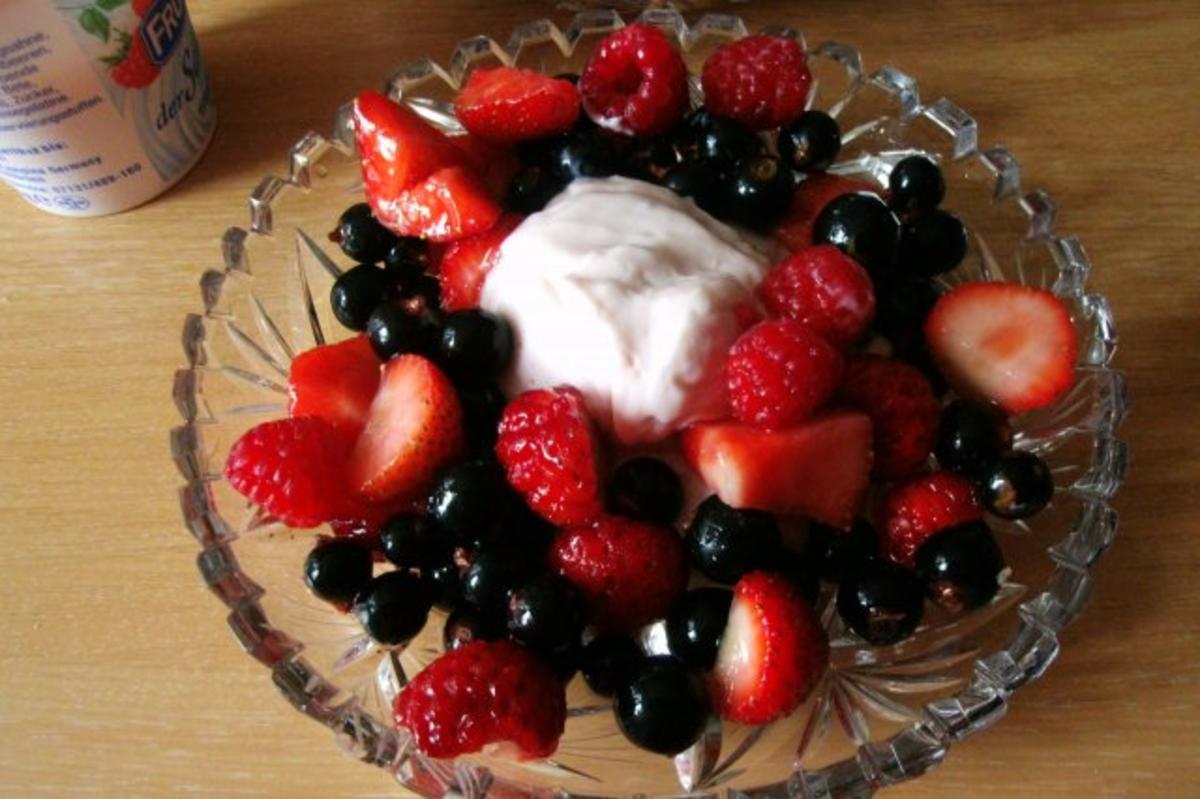 Frische Früchte mit Joghurt ----BITTE NICHT BEWERTEN IST NUR SO EINE IDEE - Rezept