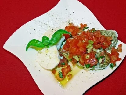 Bruscetta mit Büffelmozzarella - Rezept
