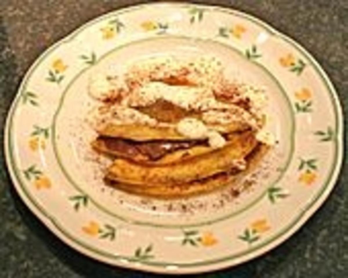 Bilder für Bananen-Nutella-Pfannkuchen - Rezept