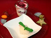 Rezept: Himbeer-Mascarpone-Torte im Glas und beschwipstes Zitronensorbet Himbeer-Mascarpone-Torte im Glas und beschwipstes Zitronensorbet - Rezept