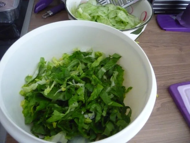 Fixe Küche : Pizza-Leberkäse gebraten mit Salat und Salzkartoffeln - Rezept - Bild Nr. 8