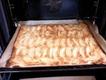 Apfel- Mürbe Kuchen mit Vanille-Sahne - Rezept