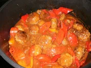 Mini-Böllerchen in Paprikaragout - Rezept