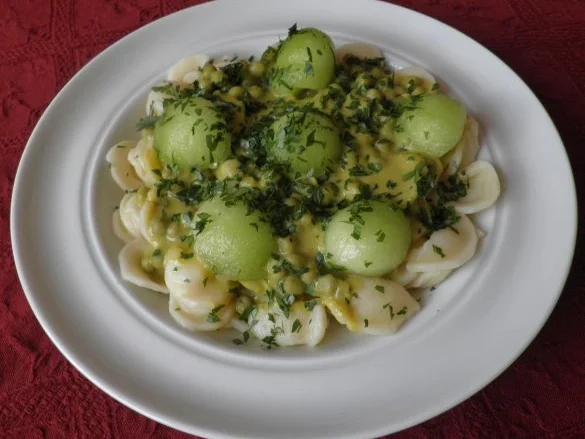 Rezept: Pasta ... mit Erbsen und Melone Bild Nr. 6 Pasta ... mit Erbsen und Melone - Rezept - Bild Nr. 6